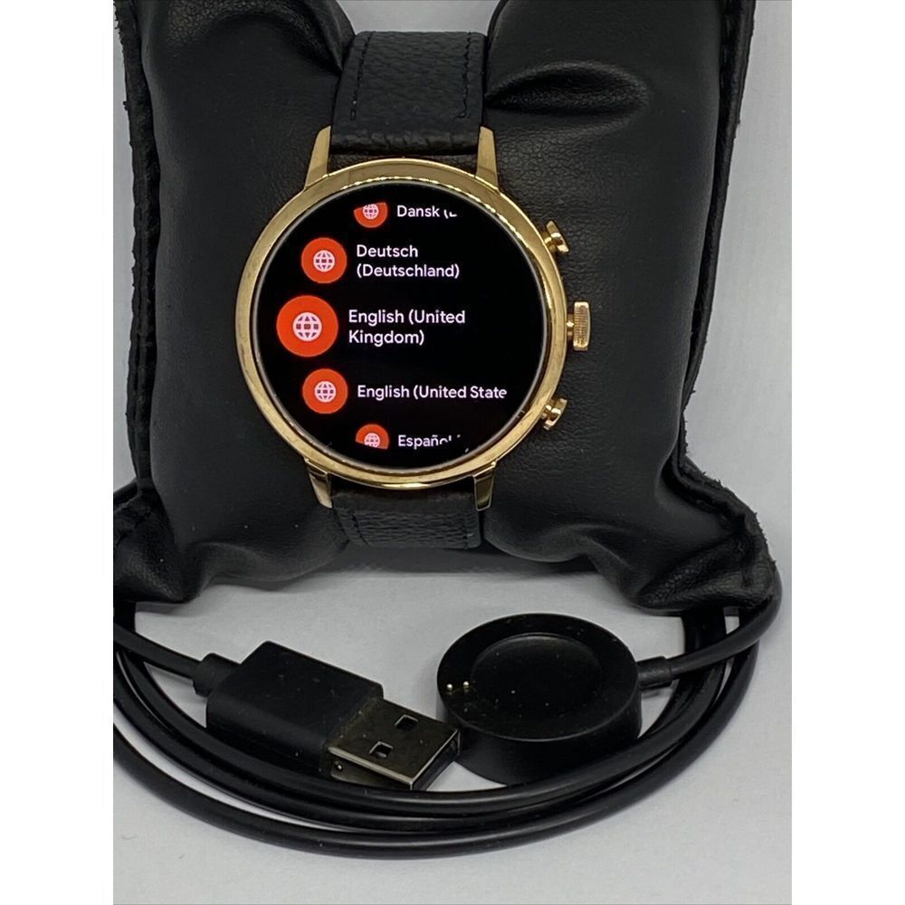 Fossil Venture HR Gen 4 FTW6018 Women's Black Leather Digital Dial Smart Watch
